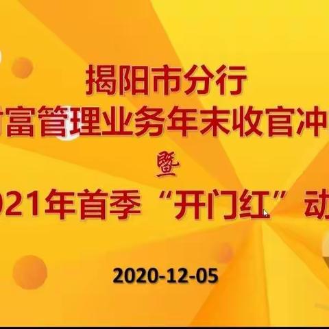 ✨揭阳市分行召开财富管理业务年末收官冲刺暨2021年首季“开门红”动员会