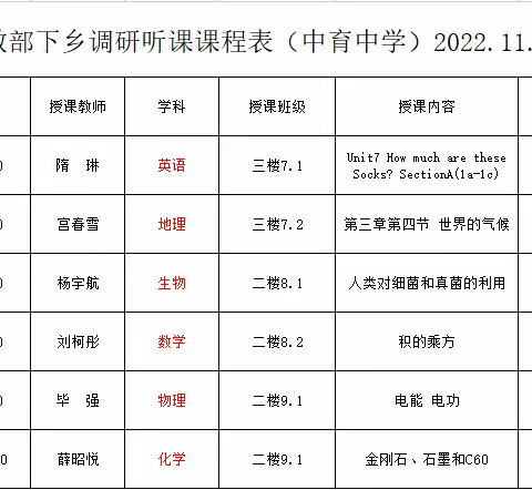 助力教师成长，促进学校发展———进修学校中教部到中育中学教研工作纪实