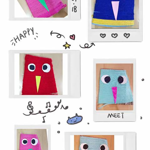 西和县幼儿园中二班创意手工——《毛线缠绕》