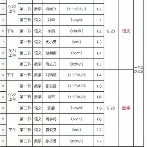 课堂展风采，赛课促成长——一年级组赛课活动纪实