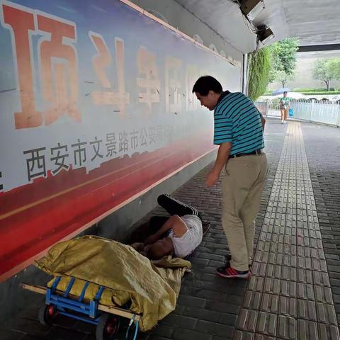 阳光村社区加强流浪乞讨人员的排查工作