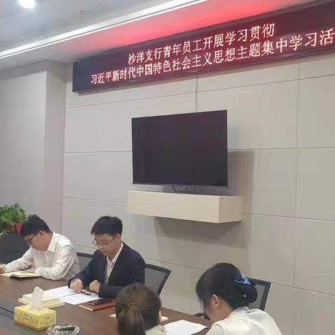 2023年沙洋支行青年员工关于习近平新时代中国特色社会主义思想主题教育学习会