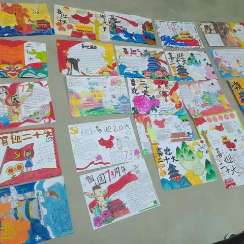 王坝农中开展“喜迎二十大、争做好队员”手抄报比赛活动