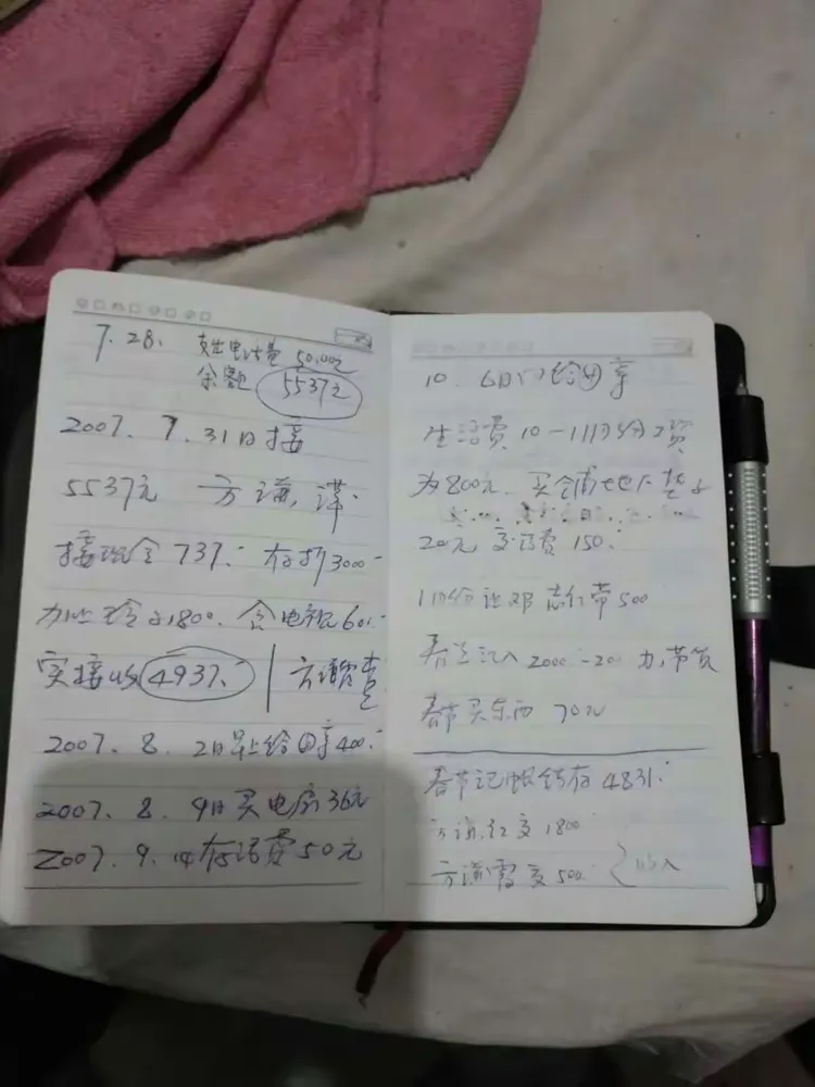 老母亲生活费用流水帐