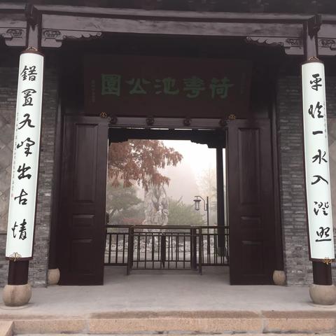 雾中“仙境”～荷花池公园