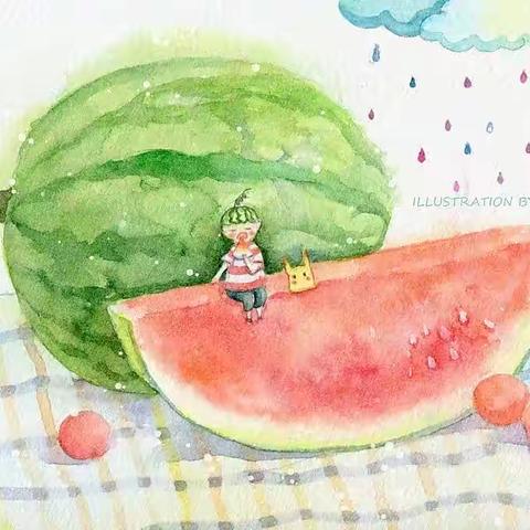 【艾乐幼儿园🏠】大二班 户外涂鸦🎨《夏天的西瓜》🍉