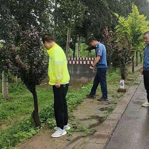 成安县交通运输局公路路政管理站        雨后巡查，确保公路安全畅通