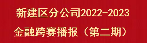 南昌市新建区分公司2022-2023年金融跨赛播报（第二期）