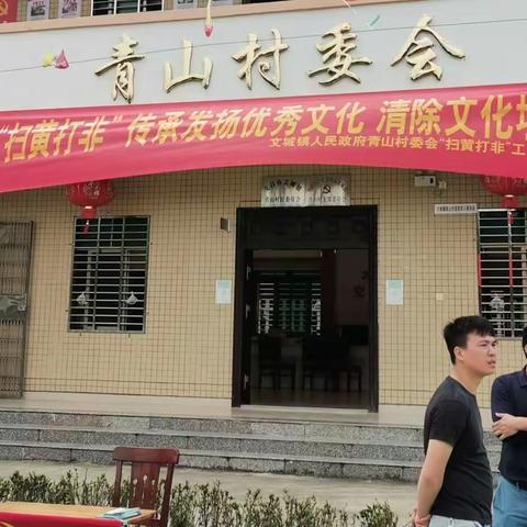 文城镇青山村委会多措并举开展“扫黄打非”宣传工作