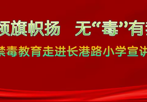 党建引领旗帜扬 无“毒”有我立场坚一一禁毒教育走进长港路小学宣讲活动