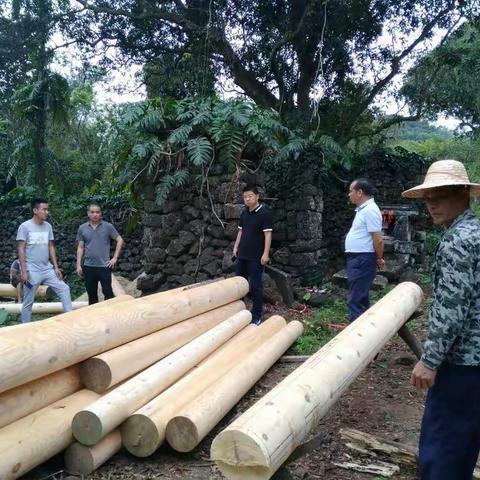 现场督促美丽乡村建设项目工作