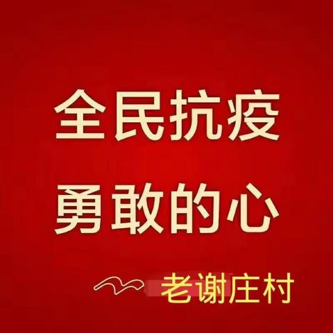 对抗疫情，老谢庄村在行动