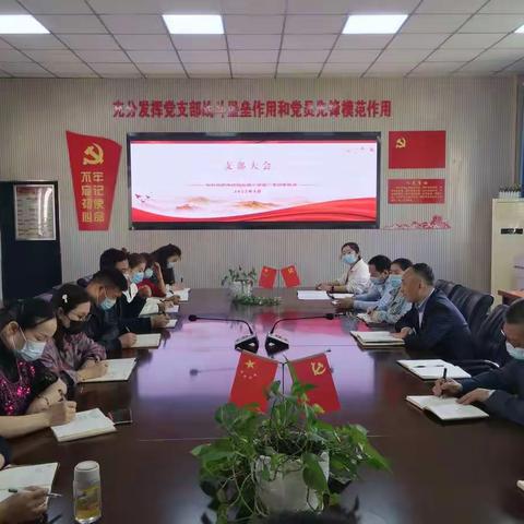 合肥市琥珀名城小学第二党支部召开支部大会