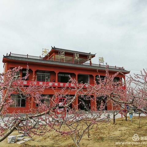 虞北果乡，生态田庙。2019中国·商丘第七届黄河故道湿地花海徒步穿越活动