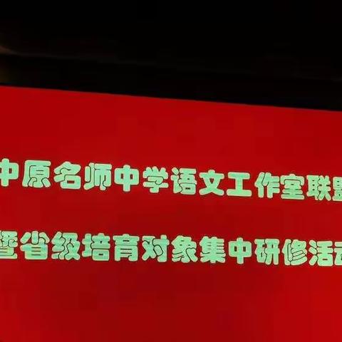 走进名师课堂 学习助力成长——中原名师聂智老师初中语文工作室集中培训活动﻿