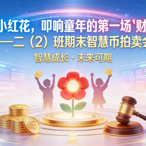用一朵小红花，叩响童年的第一场“财富盛宴”——记二（2）班期末智慧币拍卖会