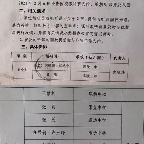 开学工作稳推进 调研视导促提升—2023年春季开学第一天教研室全体教研员深入园校调研视导工作纪实