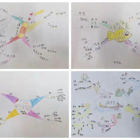 荷花塘小学2022年上学期四年级思维导图社团活动总结