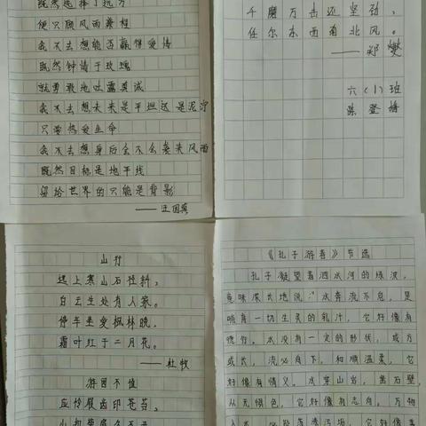勐蚌完小六1班写字比赛