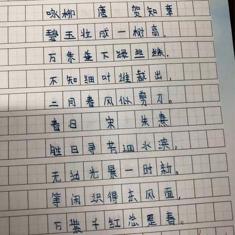 我们的白日练字