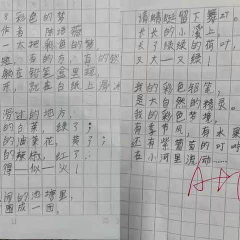 《彩色的梦》诗歌仿写