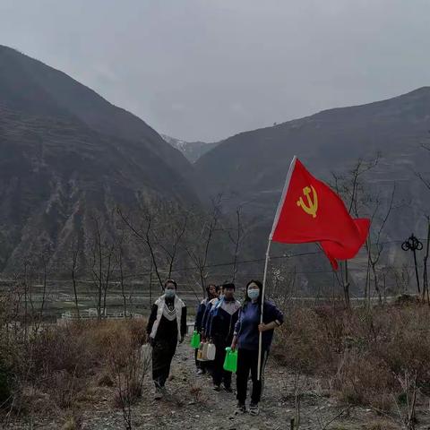 巴藏学区师生开展义务植树活动