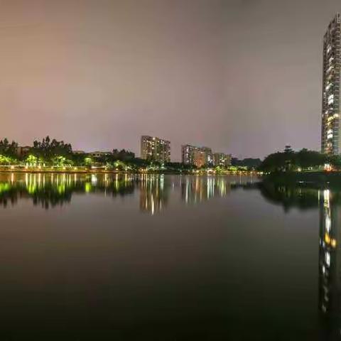 独田湖的早午晚