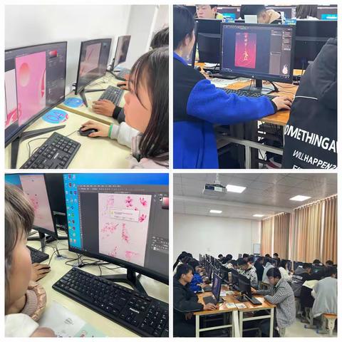 情暖三八，爱在巾帼——南阳市宛西中等专业学校信息技术系“女神节”海报设计展览