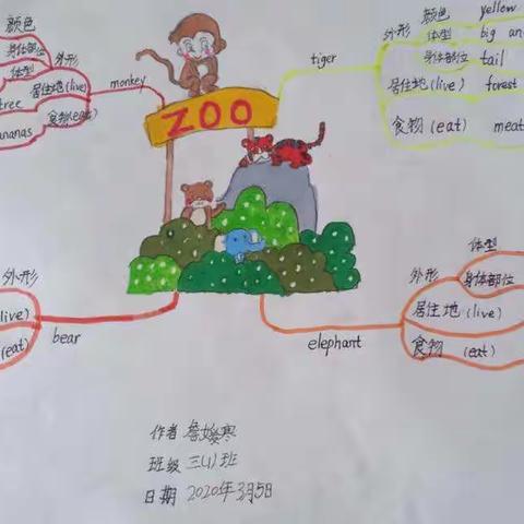 特色作业，助力双减——国公营小学四年级英语思维导图作业展示活动