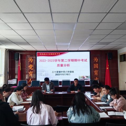 质量分析明方向  凝心聚力促发展——2022-2023学年第二学期八年级期中考试质量分析会