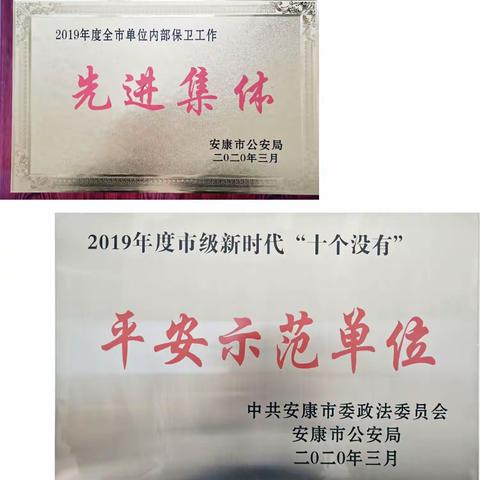 安康税务在综治平安建设等工作中喜获多项殊荣