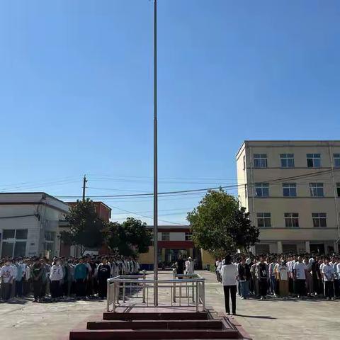 新学期 新期待 新征程___张八桥镇初中周一升旗仪式纪实