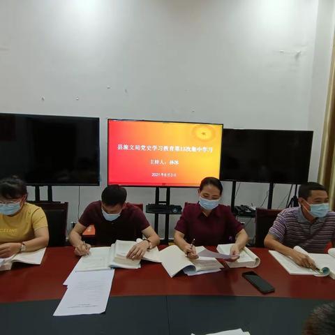 县旅文局党史学习教育第13次集中学习