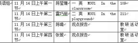 “单元视角下的整合与拓展”—莲外小学部首届课堂节英语学科备课组长展示活动