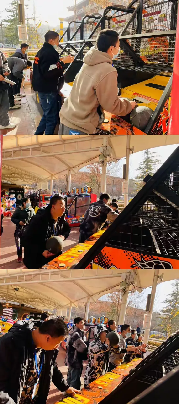 西固金城公园一领取游戏币,选择自己喜欢的娱乐设施:碰碰车,小跑车