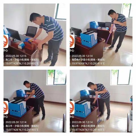 海口市排水设施事务中心秀英大队国庆节前环境卫生整治