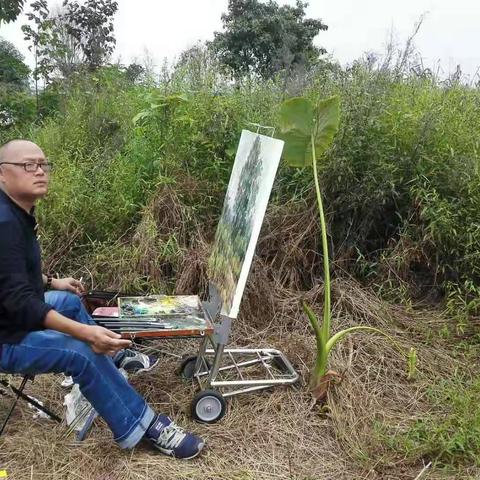 默行者一一殷亮油画写生作品