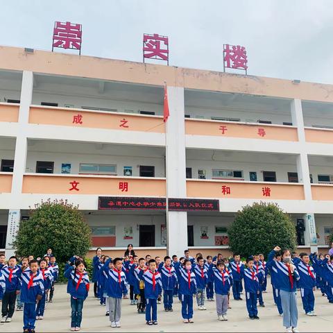 桑镇中心小学少先队员纳新仪式