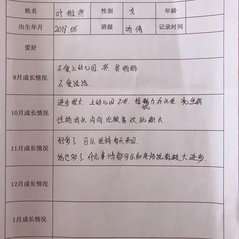 “收获快乐，见证成长”金桥国际幼儿园叶微然小朋友期末总结