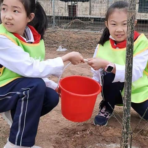 给地球一点色彩   三一班植树主题活动