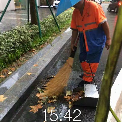 加强雨后保洁  力保城市防汛