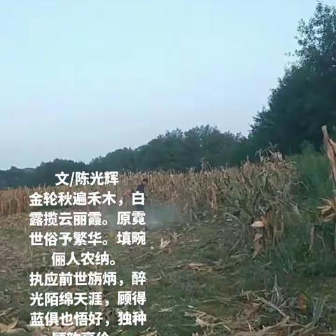 和邂节气生白露，忙中乡个九月蔸。