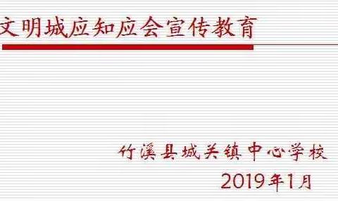文明城应知应会宣传教育(城关)