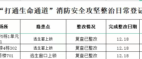 消防办日常工作简报 12月18日 星期日