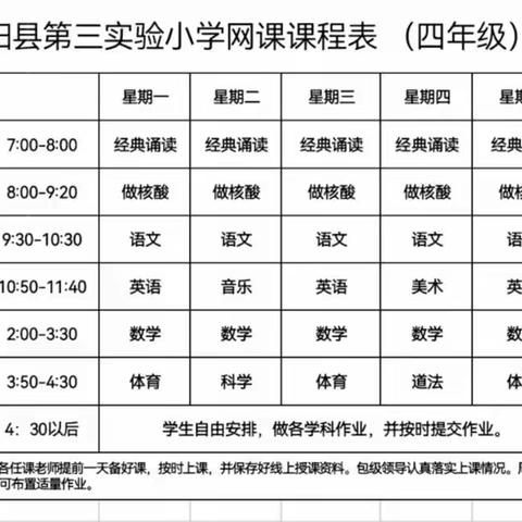 秋色梧桐日，踔厉奋发时——舞阳县第三实验小学四年级线上教学集锦