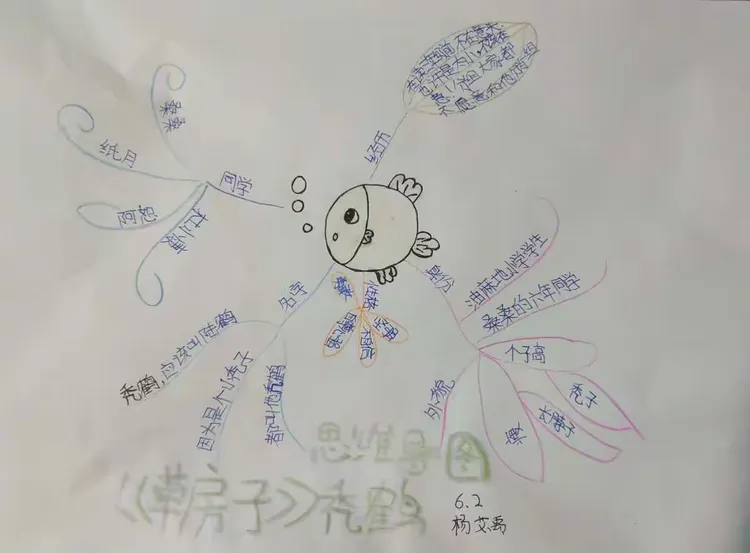 《草房子》秃鹤思维导图