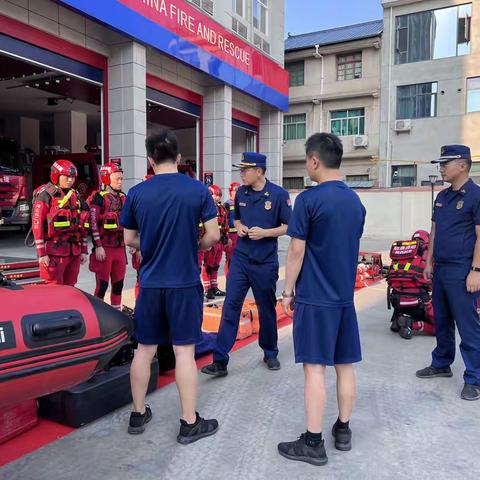 闻汛而动 向险前行—蓝田消防救援大队新民街消防救援站开展水域救援拉动