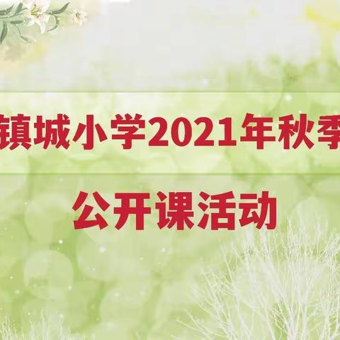 精彩课堂展风采，以老促新共成长——镇城小学2021年秋季公开课活动纪实