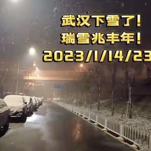 武汉小年飞雪，新年第一场雪，瑞雪兆丰年！