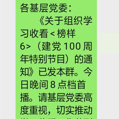 横西小学党支部组织党员观看《榜样6》